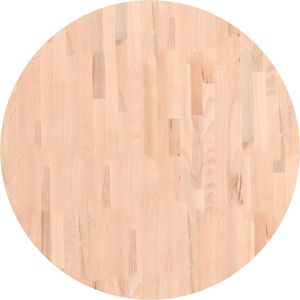 vidaXL Tafelblad rond Ø80x2,5 cm massief beukenhout