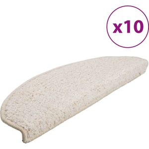 vidaXL Trapmatten - Wit - 10 Stuks - 100% Getuft PP - Anti-Slip