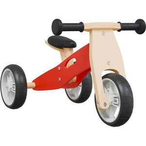 vidaXL Loopfiets voor kinderen 2-in-1 rood