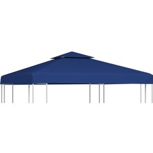 VidaXL Vervangend Tentdoek Prieel 310 g/m² 3x3 m Donkerblauw