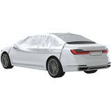 vidaXL Autohoes half met haken L PEVA zilverkleurig