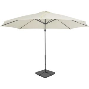 VidaXL-Parasol-met-draagbare-voet-zandkleurig