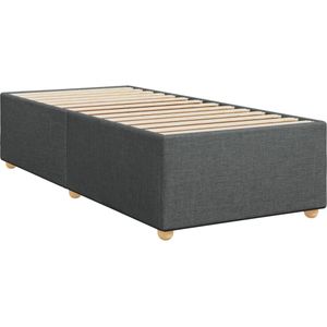 vidaXL Bedframe zonder matras 80x200 cm stof donkergrijs