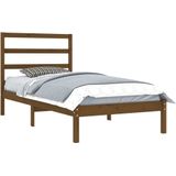 vidaXL Bedframe massief grenenhout honingbruin 100x200 cm