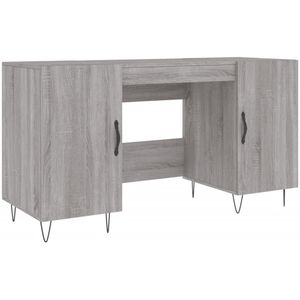 VidaXL Bureau 140x50x75 cm Bewerkt Hout Grijs Sonoma Eikenkleurig