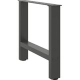 vidaXL Salontafelpoten 2 st 50x(42-43) cm staal antracietkleurig
