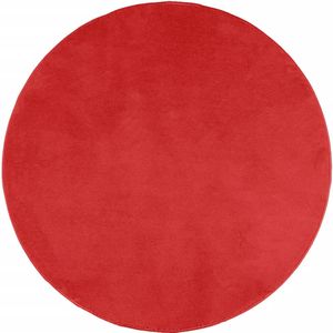 vidaXL Vloerkleed OVIEDO laagpolig Ø 100 cm rood