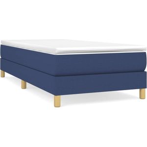 VidaXL Boxspringframe Stof Blauw 80x200 cm