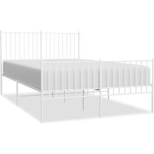 VidaXL Bedframe Metaal Wit 140x200 cm