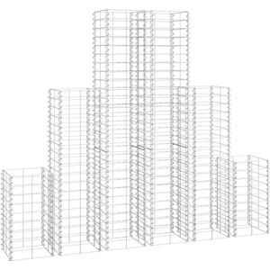 <p>Deze 6-delige gabionset is perfect voor zowel residentieel als commercieel landschapsontwerp. De gabion manden bieden een eenvoudige manier om een sterke muur te bouwen en beschermen tegen wind, sneeuw, enz. Gemaakt van roestvrij en weerbestendig, gegalvaniseerd staal, zijn de schanskorven zeer stabiel en duurzaam voor langdurig gebruik.</p>
<p>Het gaasraster van de schanskorfset is stevig en stabiel, met een draaddiameter van 3,5 mm. Vul de manden met stenen of grind voor een snelle constructie. De set wordt geleverd met 6 verschillende schanskorven, en je kunt meer modellen kopen om muren te bouwen en ze naast elkaar te plaatsen of op elkaar te stapelen.</p>
<p>Deze gabion set is ideaal voor tuinprojecten en zal zeker de aandacht trekken in je buitenruimte. Let op, stenen zijn niet inbegrepen bij de levering. Montage is eenvoudig.</p>
<ul>
  <li>Gemaakt van hoogwaardig gegalvaniseerd staal</li>
  <li>Afmetingen: 25 x 25 x 50 cm (2 st); 25 x 25 x 100 cm (2 st); 25 x 25 x 150 cm (2 st) (L x B x H)</li>
  <li>Afmetingen gaas: ongeveer 12,5 x 5,5 cm (L x B)</li>
  <li>Diameter draad: 3,5 mm</li>
  <li>Spot gelast</li>
  <li>Hoog draagvermogen</li>
  <li>Levering bevat 6 stuks</li>
  <li>Eenvoudig te monteren</li>
  <li>Draagvermogen: 1.400 kg/m³</li>
</ul>