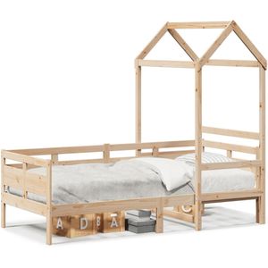 vidaXL Slaapbank met huisje 80x200 cm massief grenenhout