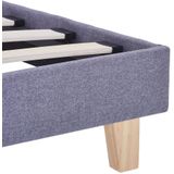 vidaXL Bedframe zonder matras 150x200 cm lichtgrijs