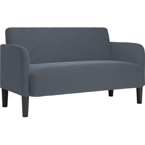 vidaXL Loveseat bank 109 cm fluweel donkergrijs