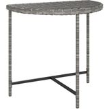 vidaXL Tuintafel 80x50x75 cm poly rattan grijs