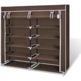 vidaXL-Schoenenkast-met-hoes-115x28x110-stof-bruin