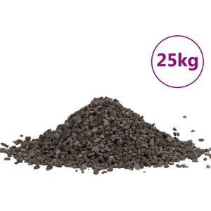 vidaXL Basaltgrind 25 kg 5-8 mm zwart