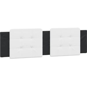 vidaXL Hoofdbordkussen 180 cm kunstleer wit en zwart