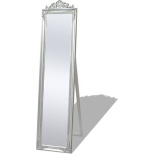 vidaXL Vrijstaande spiegel Barok 160x40cm zilver
