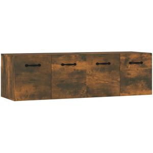 VidaXL Wandkasten 2 st 80x35x36,5 cm - Bewerkt Hout - Gerookt Eikenkleur