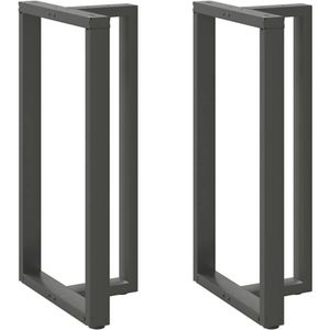 vidaXL Bartafelpoten 2 st T-vormig 60x35x(110-111) cm staal antraciet