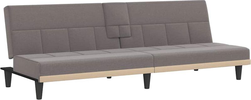 VidaXL Slaapbank met Bekerhouders - Stof Taupe