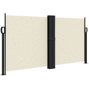vidaXL Windscherm uittrekbaar 120x600 cm crème