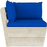 vidaXL 5-delige Loungeset met kussens pallet vurenhout