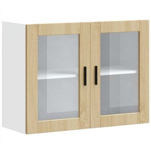 vidaXL - Keukenwandkast - met - glazen - deur - Porto - sonoma - eikenkleurig