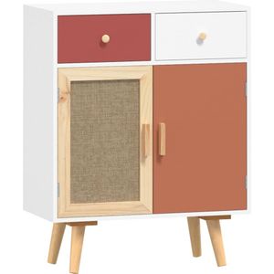 VidaXL Dressoir met Lades 60x30x75,5 cm - Bewerkt Hout