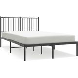 VidaXL Bedframe met Hoofdbord Metaal Zwart 120x200 cm