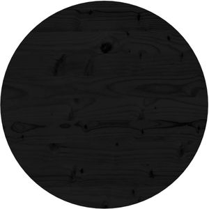 vidaXL-Tafelblad-rond-Ø50x3-cm-massief-grenenhout-zwart