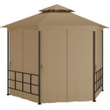 VidaXL Prieel met Zijwanden 3,1x2,7 m - Taupe