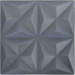 vidaXL-48-st-Wandpanelen-3D-12-m²-50x50-cm-origamigrijs