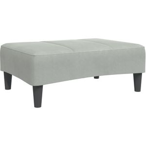 vidaXL Voetenbank 77x55x31 cm fluweel lichtgrijs