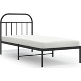 vidaXL-Bedframe-met-hoofdbord-metaal-zwart-90x190-cm