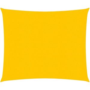 vidaXL Zonnezeil 160 g/m² vierkant 4x4 m HDPE geel