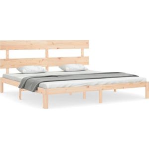 VidaXL Bedframe Massief Hout 6FT Super King met Hoofdbord