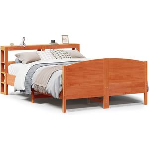 vidaXL Bedframe zonder matras massief grenenhout wasbruin 120x190 cm
