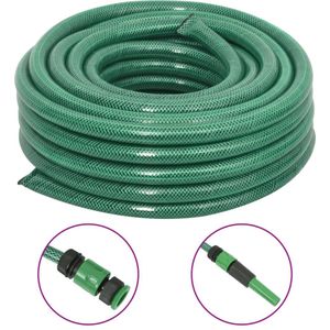 vidaXL Tuinslang met koppelingsset 0,75'' 100 m PVC groen