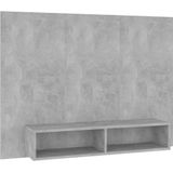 vidaXL Tv-wandmeubel 120x23,5x90 cm bewerkt hout betongrijs