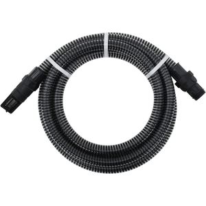 vidaXL Zuigslang met PVC koppelingen 1,1'' 4 m PVC zwart