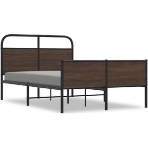 vidaXL Bedframe zonder matras bewerkt hout bruin eikenkleur 140x200 cm