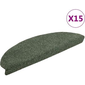 vidaXL - Trapmatten - zelfklevend - 15 - st - 65x21x4 - cm - naaldvilt - groen