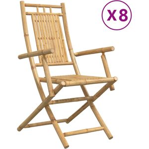 vidaXL Tuinstoelen 8 st inklapbaar 53x66x99 bamboe