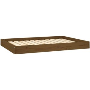 vidaXL Hondenmand 101,5x74x9 cm massief grenenhout honingbruin