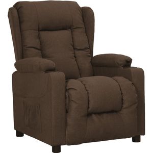 VidaXL Verstelbare Fauteuil - Stof - Bruin