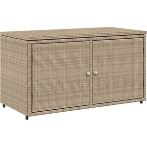 vidaXL Tuinkast 110x55x60,5 cm poly rattan beige