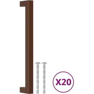 vidaXL Handvatten 20 st 192 mm roestvrij staal bronskleurig