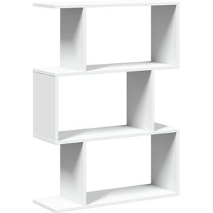 vidaXL Kamerscherm / boekenkast 3-laags 70x24x97 cm bewerkt hout wit