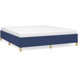 vidaXL Bedframe stof blauw 180x200 cm